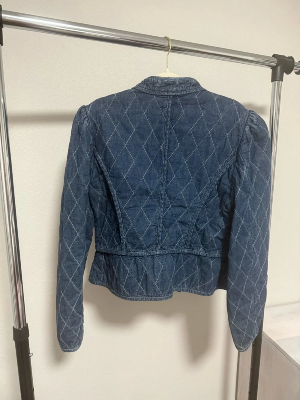Free People Quilted Denim Tailored Jacket - Picture 4 of 4